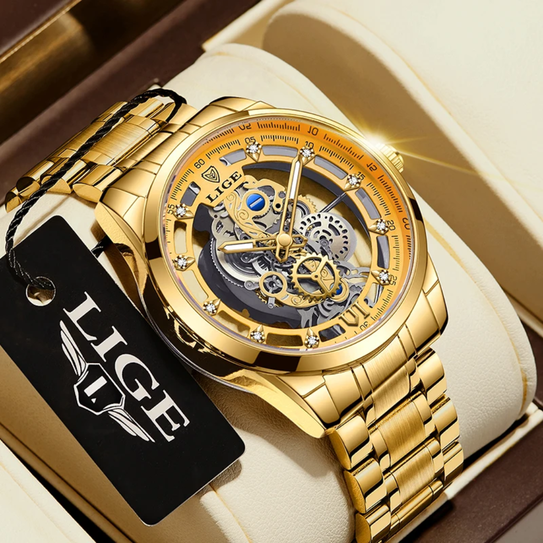 LIGE Skeleton Watch for Men - Image 6