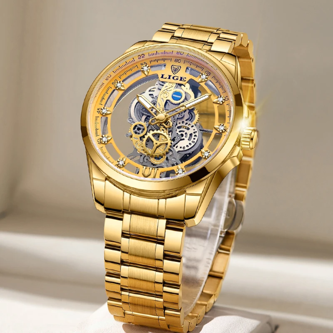 LIGE Skeleton Watch for Men - Image 5
