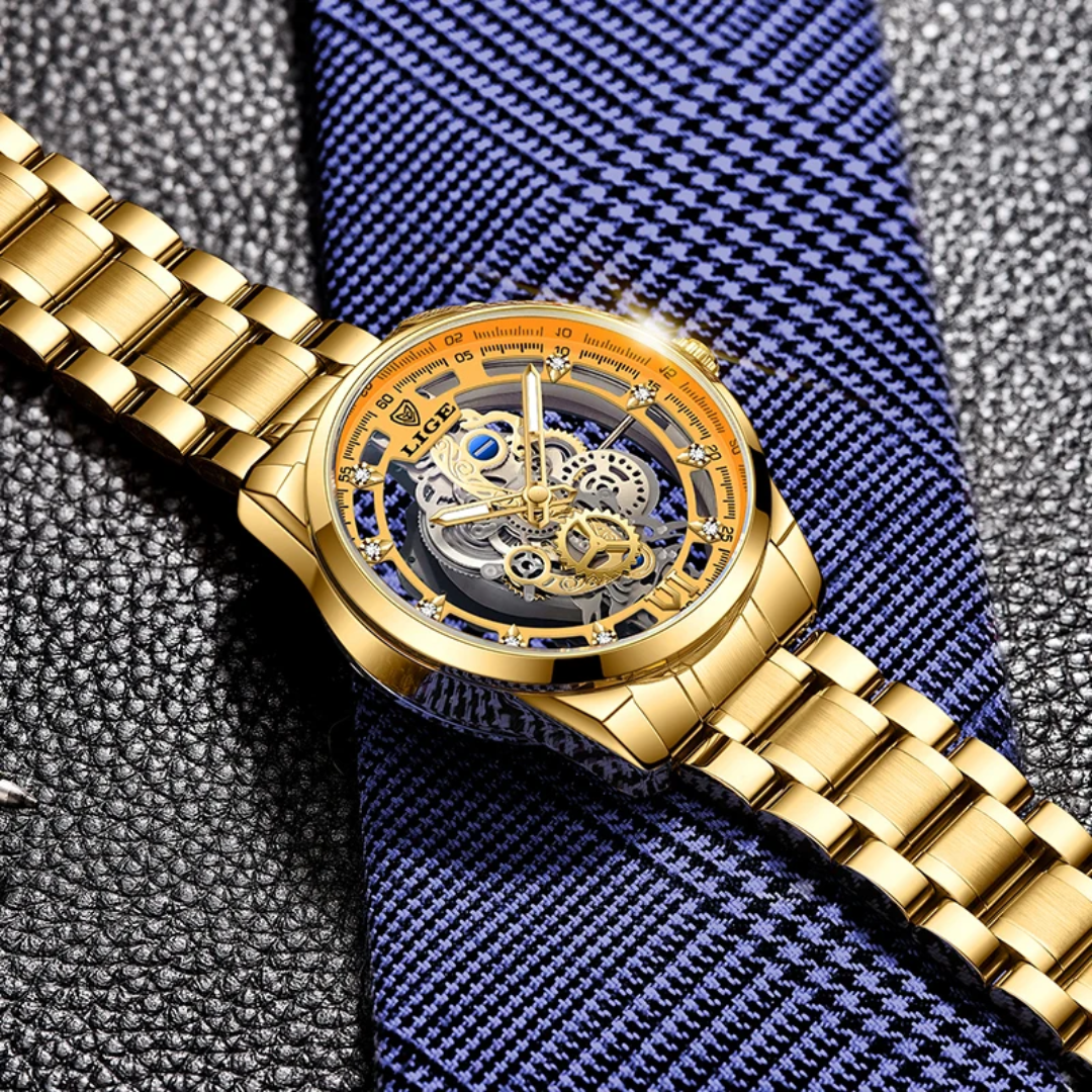 LIGE Skeleton Watch for Men - Image 4